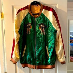 Scotch and Soda Reversible Satin Bomber Jacket
